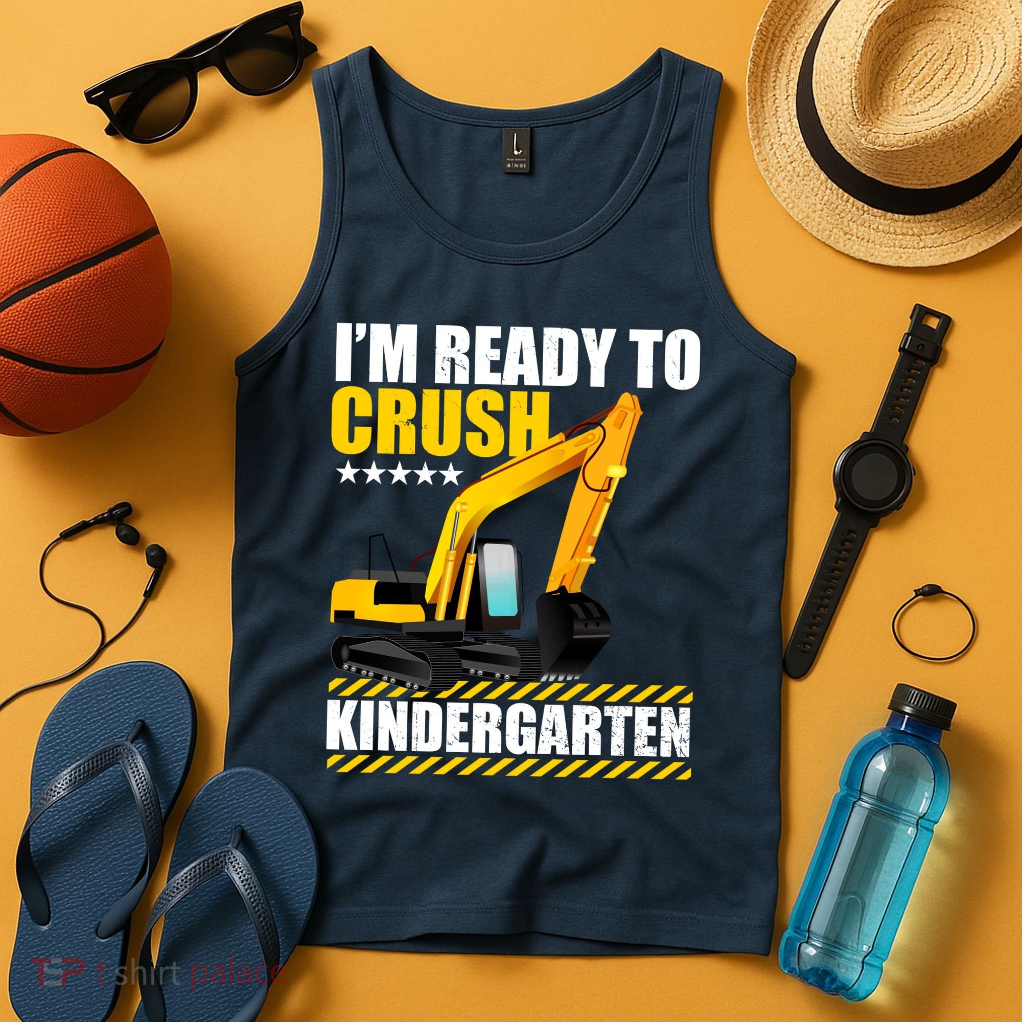I'm Ready To Crush Kindergarten Bulldozer Back To School Tank Top
