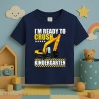 I'm Ready To Crush Kindergarten Bulldozer Back To School Toddler T-Shirt thumb 3