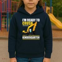 I'm Ready To Crush Kindergarten Bulldozer Back To School Kids Hoodie thumb 3