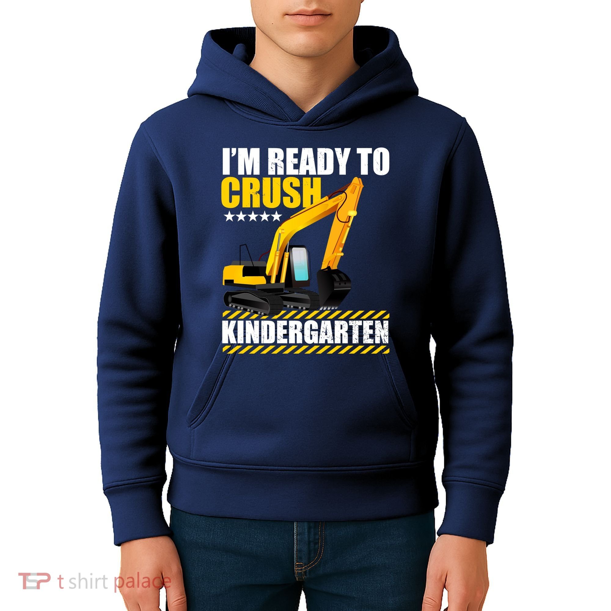 I'm Ready To Crush Kindergarten Bulldozer Back To School Kids Hoodie