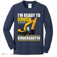 I'm Ready To Crush Kindergarten Bulldozer Back To School Kids Long Sleeve Shirt thumb 0