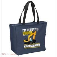I'm Ready To Crush Kindergarten Bulldozer Back To School Tote Bag thumb 2