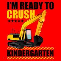 I'm Ready To Crush Kindergarten Bulldozer Back To School Santa Hat thumb 1
