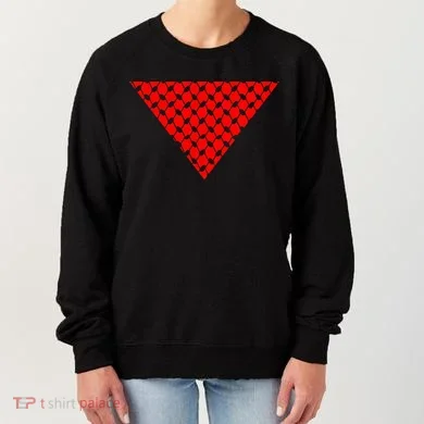 Inverted Red Triangle With Patterns Women's Sweatshirt