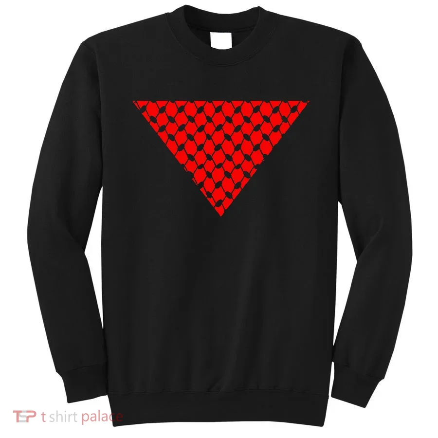 Inverted Red Triangle With Patterns  Sweatshirt