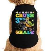 I'm Ready To Crush 3rd Grade Monster Truck Dinosaur Boy Doggie Tank thumb 0