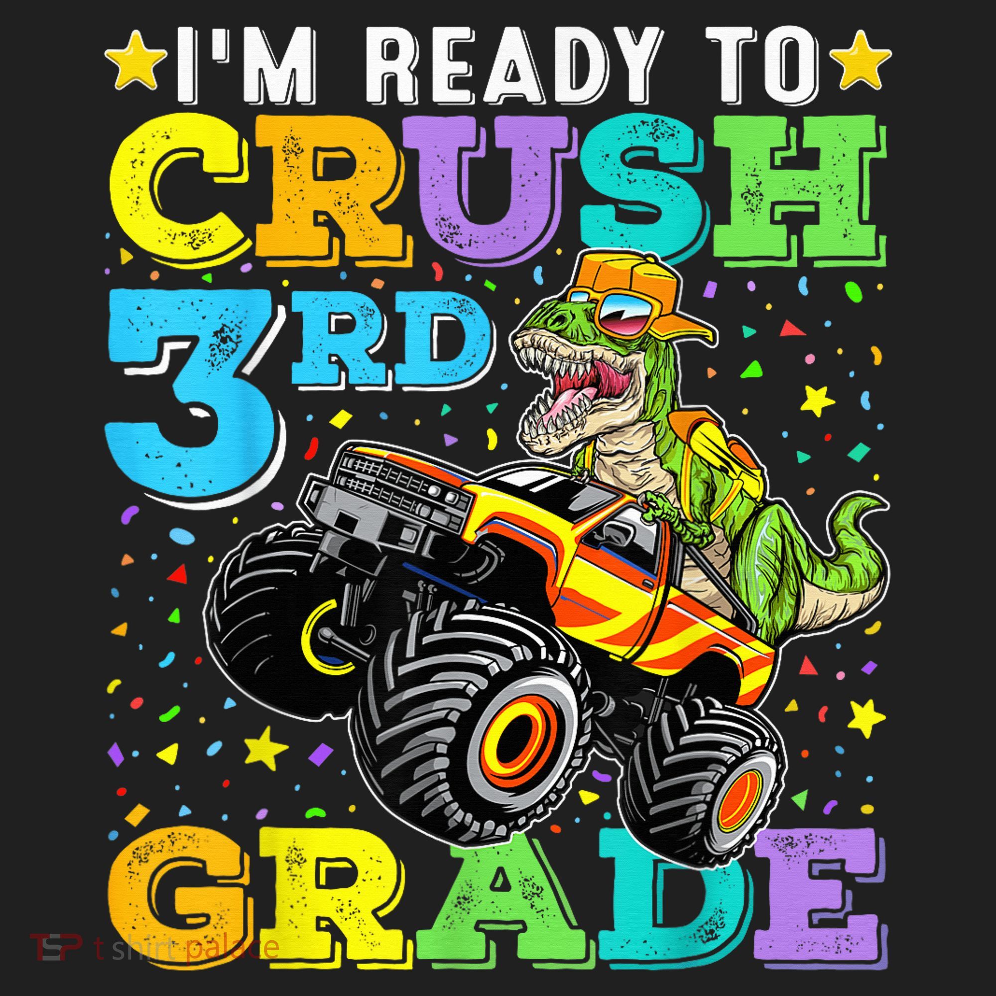I'm Ready To Crush 3rd Grade Monster Truck Dinosaur Boy Beanie