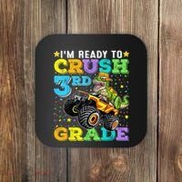 I'm Ready To Crush 3rd Grade Monster Truck Dinosaur Boy Coaster thumb 0