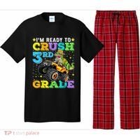I'm Ready To Crush 3rd Grade Monster Truck Dinosaur Boy Pajama Set thumb 0