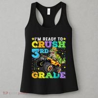 I'm Ready To Crush 3rd Grade Monster Truck Dinosaur Boy Women's Tank Top thumb 3
