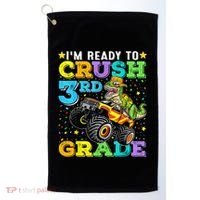 I'm Ready To Crush 3rd Grade Monster Truck Dinosaur Boy Golf Towel thumb 0