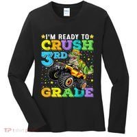 I'm Ready To Crush 3rd Grade Monster Truck Dinosaur Boy Women's Long Sleeve Shirt thumb 0