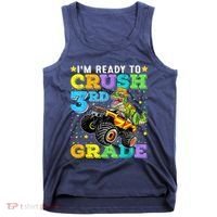 I'm Ready To Crush 3rd Grade Monster Truck Dinosaur Boy Tank Top thumb 0