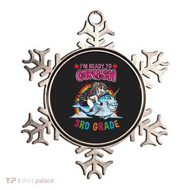 Im Ready To Crush 3Rd Grade Unicorn Back To School Vintage Cool Gift Ornament