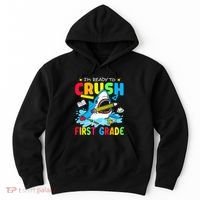 I'm Ready To Crush 1st Grade Shark Back To School Hoodie thumb 0