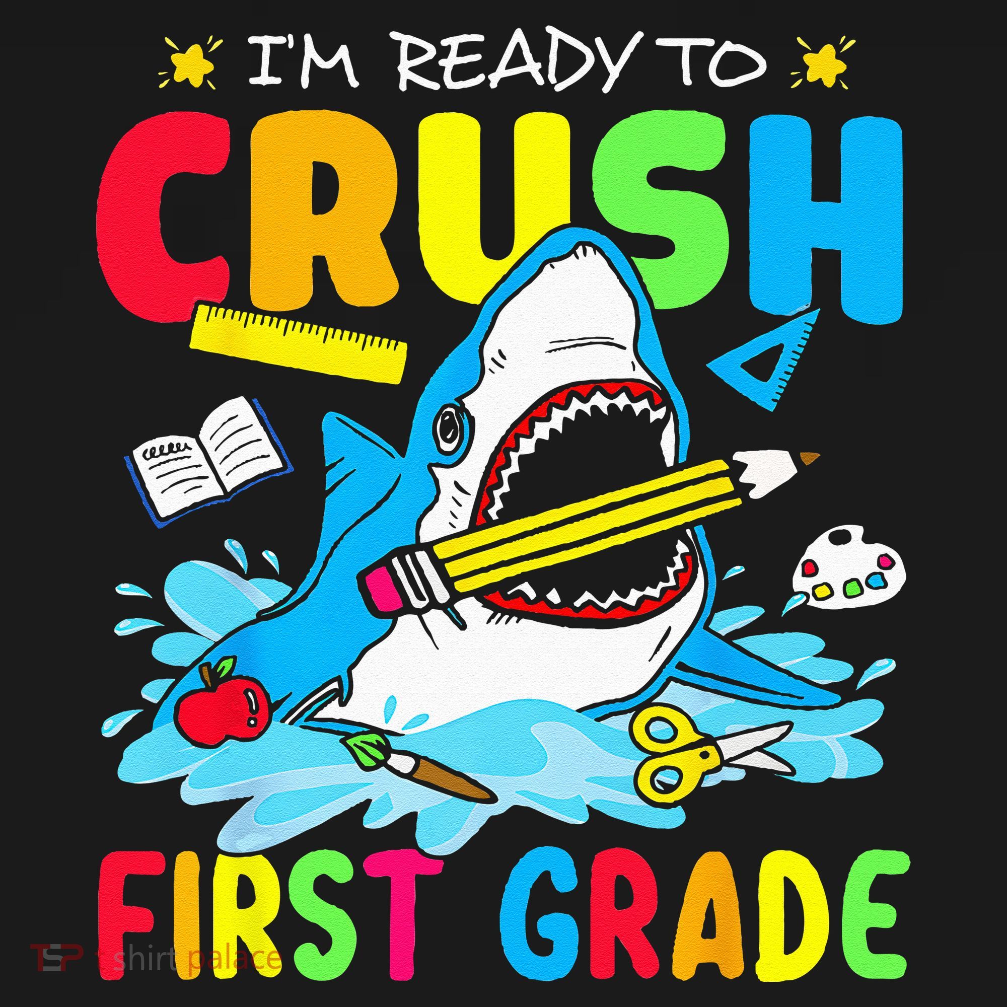 I'm Ready To Crush 1st Grade Shark Back To School Mousepad