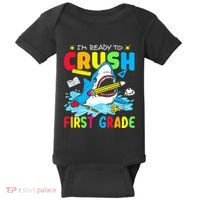 I'm Ready To Crush 1st Grade Shark Back To School Baby Bodysuit thumb 0
