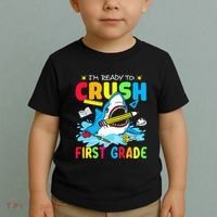 I'm Ready To Crush 1st Grade Shark Back To School Toddler T-Shirt thumb 2