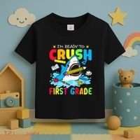 I'm Ready To Crush 1st Grade Shark Back To School Toddler T-Shirt thumb 3