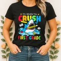 I'm Ready To Crush 1st Grade Shark Back To School Women's T-Shirt thumb 2