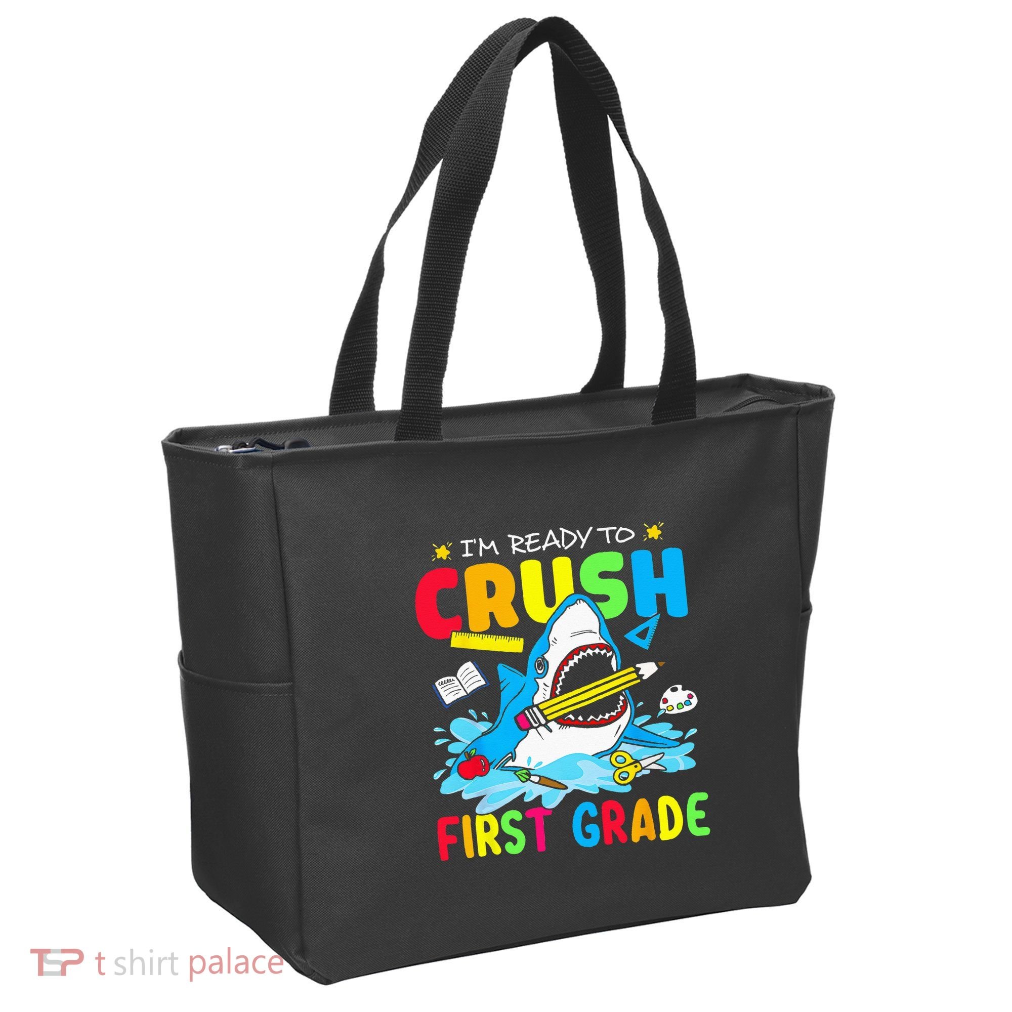 I'm Ready To Crush 1st Grade Shark Back To School Tote Bag