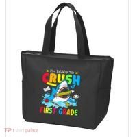 I'm Ready To Crush 1st Grade Shark Back To School Tote Bag thumb 3