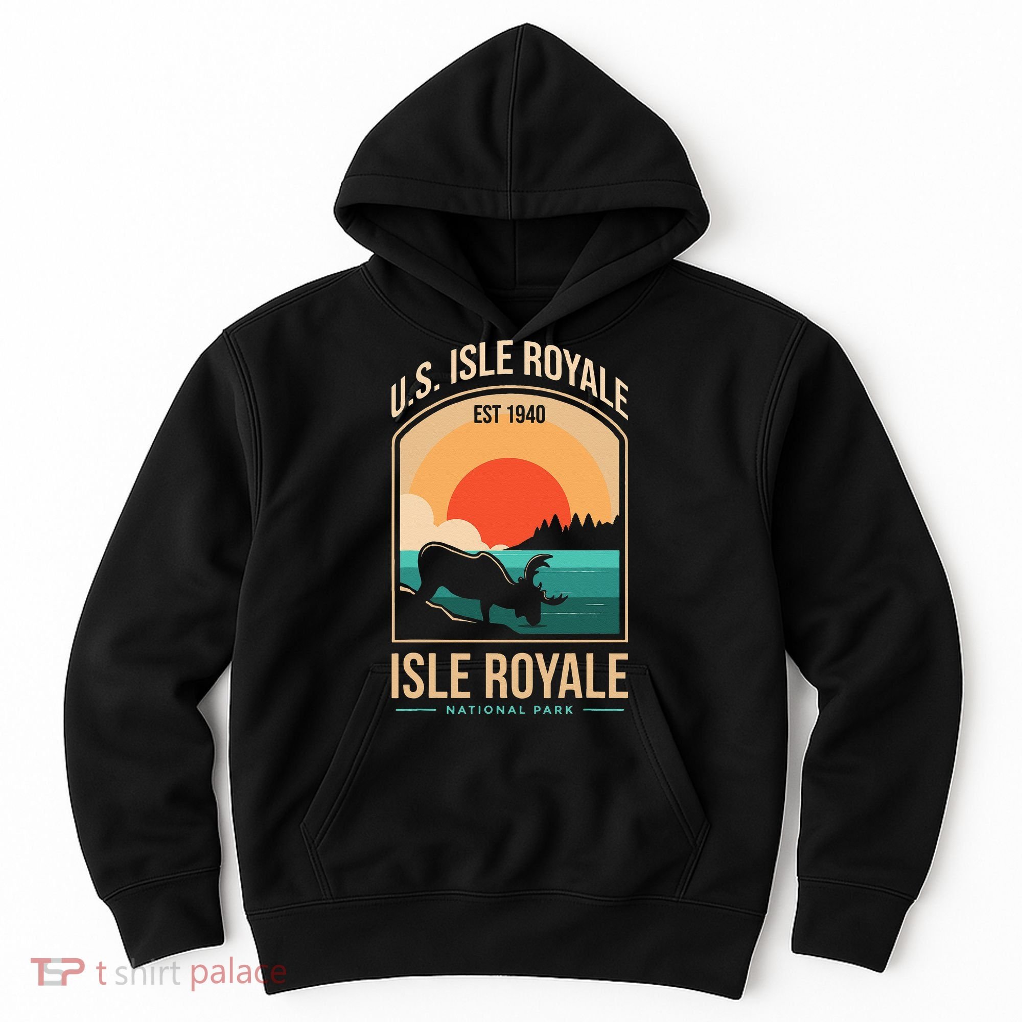 Isle Royale US National Park Michigan USA Parks Lover Gift Hoodie