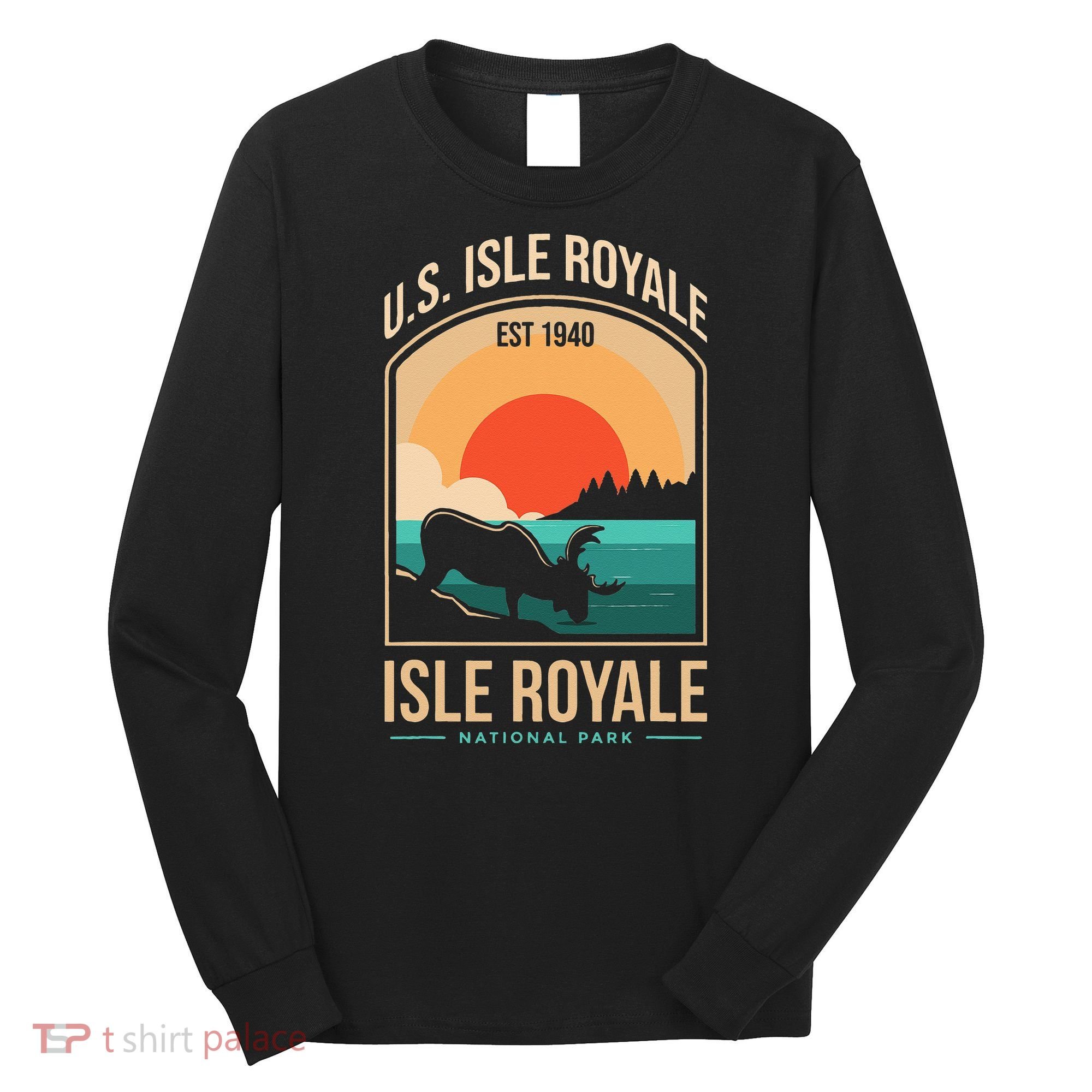 Isle Royale US National Park Michigan USA Parks Lover Gift Long Sleeve Shirt