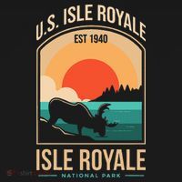 Isle Royale US National Park Michigan USA Parks Lover Gift Apron thumb 3