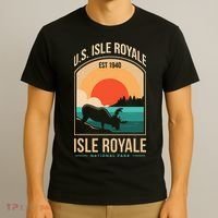 Isle Royale US National Park Michigan USA Parks Lover Gift T-Shirt thumb 3