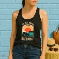 Isle Royale US National Park Michigan USA Parks Lover Gift Women's Tank Top thumb 2