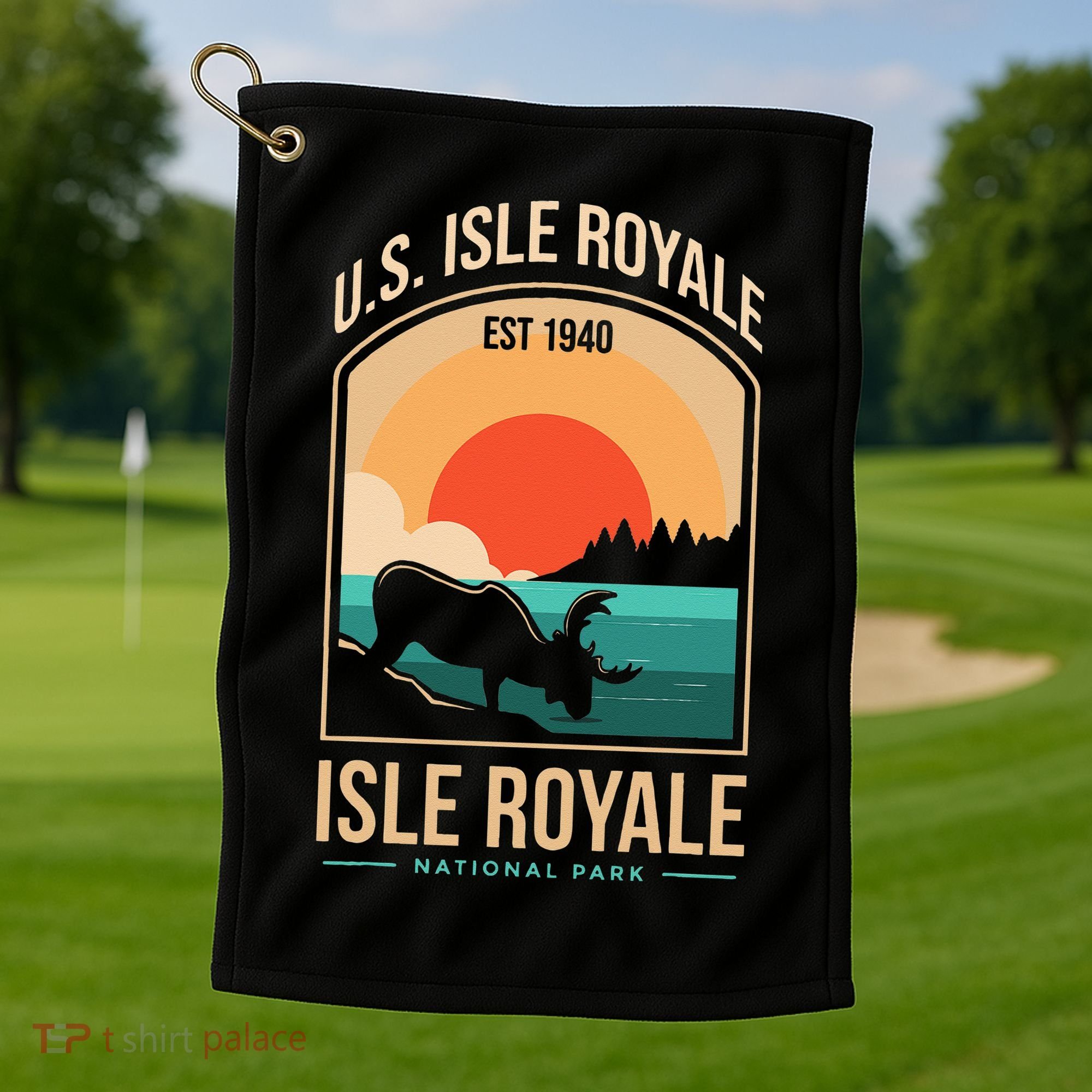 Isle Royale US National Park Michigan USA Parks Lover Gift Golf Towel
