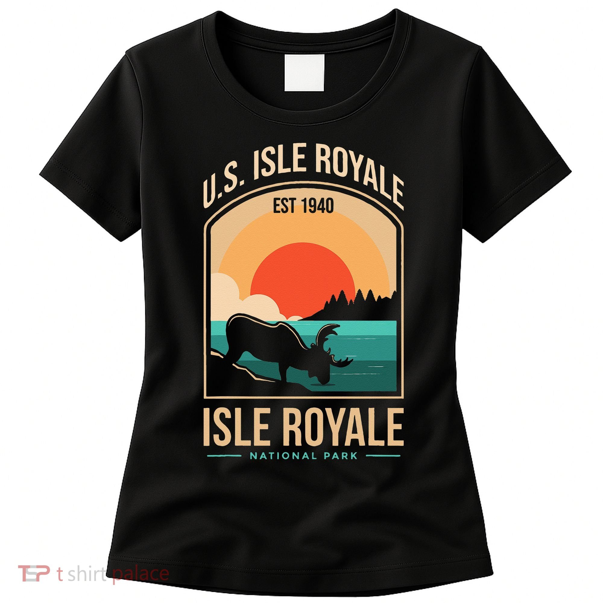 Isle Royale US National Park Michigan USA Parks Lover Gift Women's T-Shirt