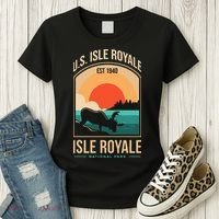 Isle Royale US National Park Michigan USA Parks Lover Gift Women's T-Shirt thumb 3