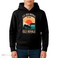 Isle Royale US National Park Michigan USA Parks Lover Gift Kids Hoodie thumb 4