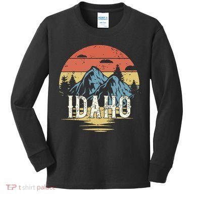 Idaho Retro Vintage Kids Long Sleeve Shirt