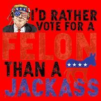 I’D Rather Vote For A Felon Than A Jack Ass Santa Hat thumb 1