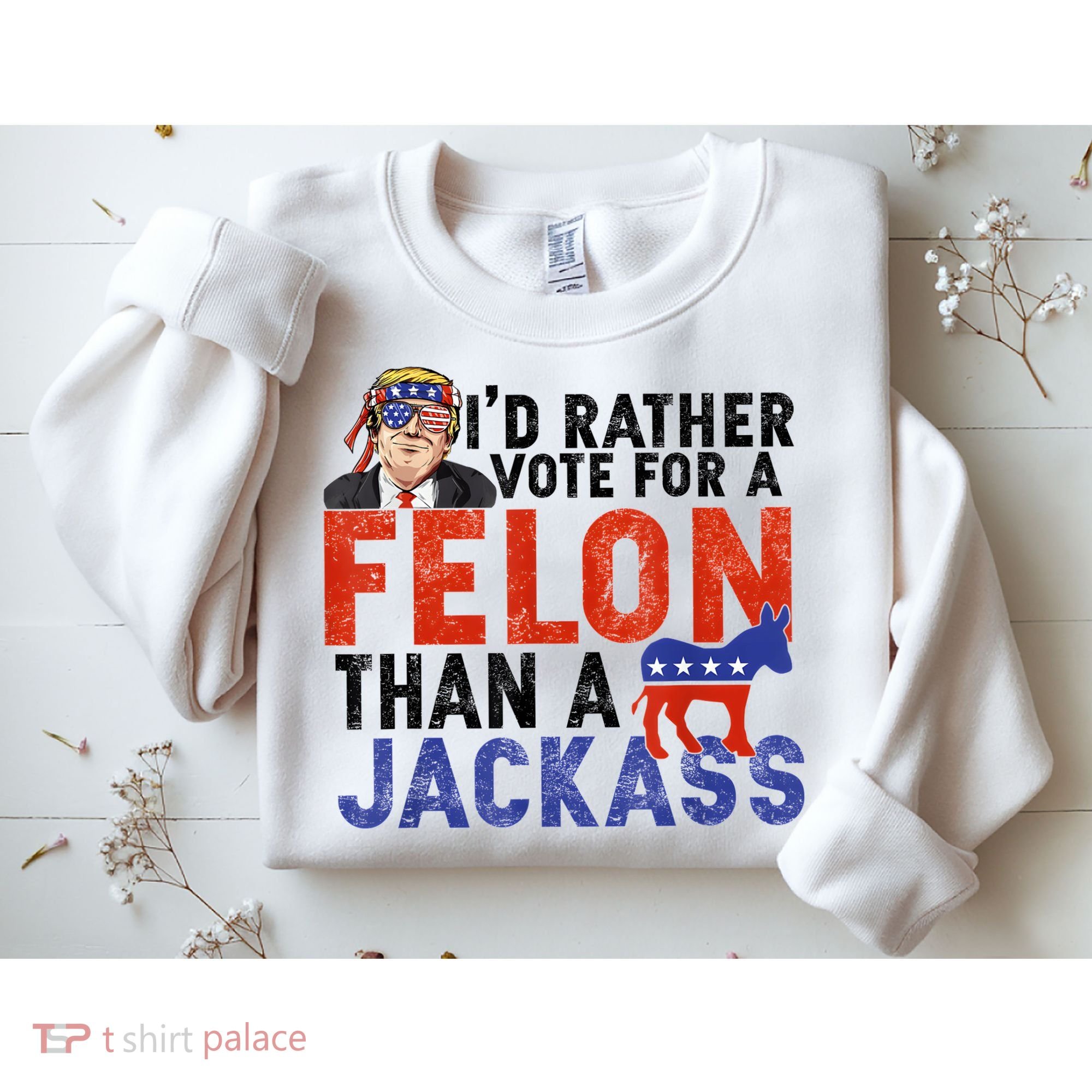I’D Rather Vote For A Felon Than A Jack Ass Sweatshirt