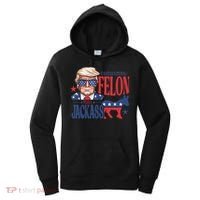 ID Rather Vote For A Felon Than A Jackass Trump America Women's Hoodie thumb 0