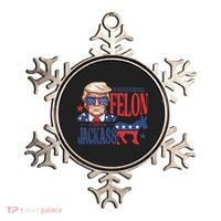 ID Rather Vote For A Felon Than A Jackass Trump America Ornament thumb 0