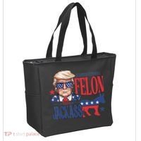 ID Rather Vote For A Felon Than A Jackass Trump America Tote Bag thumb 2