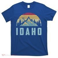 Idaho Retro Vintage Mountains Hiking Nature Gift T-Shirt thumb 0