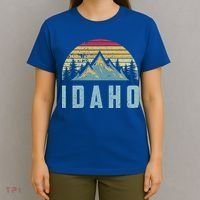 Idaho Retro Vintage Mountains Hiking Nature Gift T-Shirt thumb 4