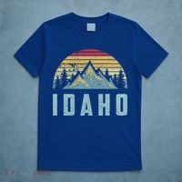 Idaho Retro Vintage Mountains Hiking Nature Gift T-Shirt thumb 5