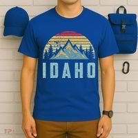 Idaho Retro Vintage Mountains Hiking Nature Gift T-Shirt thumb 6