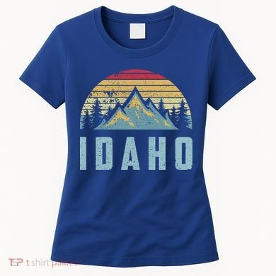 Idaho Retro Vintage Mountains Hiking Nature Gift Women's T-Shirt