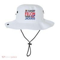 Id Rather Vote A Felon Than A Jackass Pro Donald Trump Funny Bucket Hat thumb 0