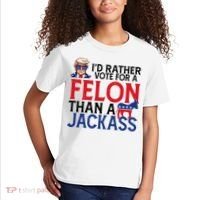 Id Rather Vote A Felon Than A Jackass Pro Donald Trump Funny Kids T-Shirt thumb 2
