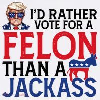 Id Rather Vote For A Felon Than A Jackass Trump America Women's Tank Top thumb 5