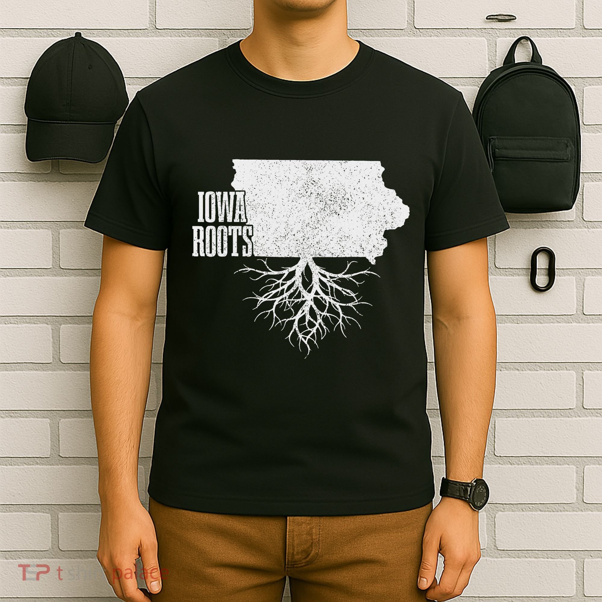 Iowa Roots Vintage Usa America California T-Shirt